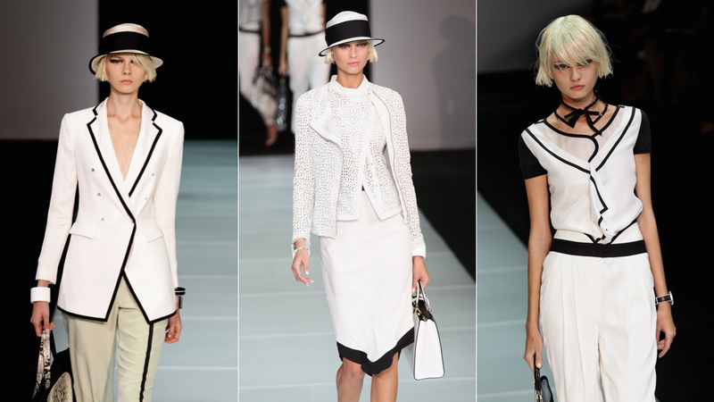 Illustration for article titled Armani Is Black & White & Sharp All Over